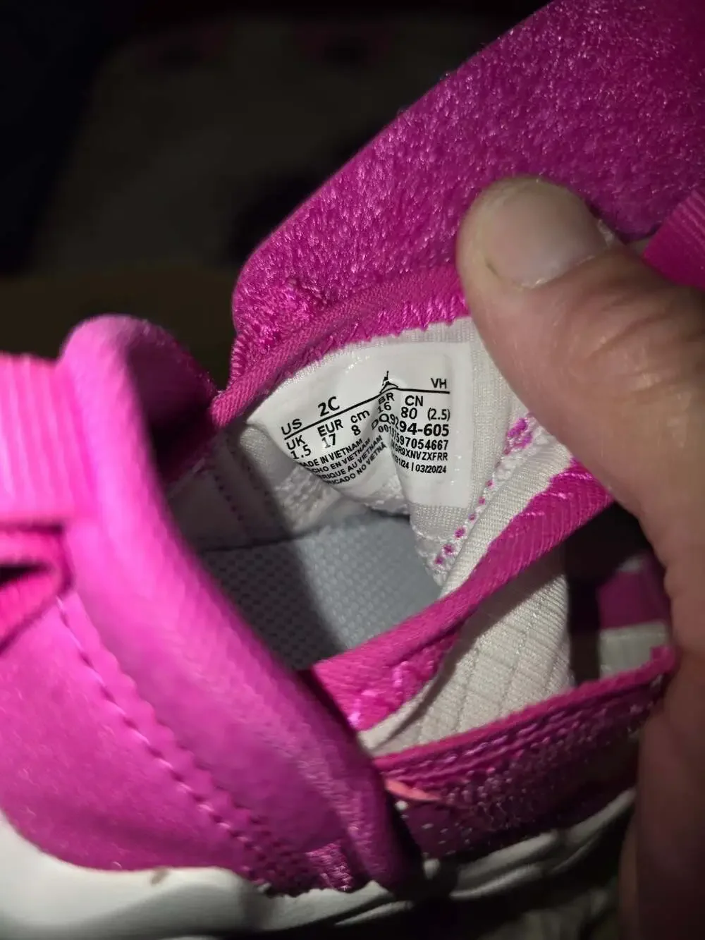 Jordan 23/7 Baby/Toddler EasyOn Shoes Fire Pink/White